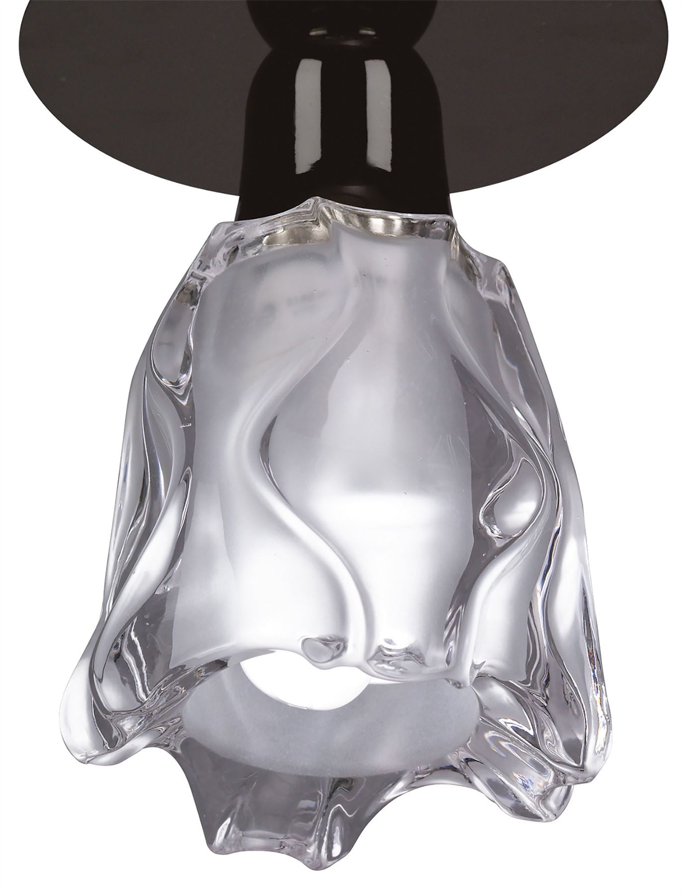 Mantra Amel 12cm Ceiling 1 Light L1/SGU10, Black Chrome, CFL Lamps INCLUDED