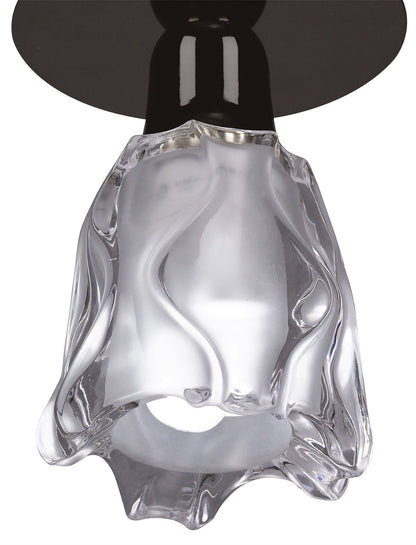 Mantra Amel 12cm Ceiling 1 Light L1/SGU10, Black Chrome, CFL Lamps INCLUDED