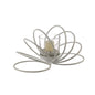 Diyas Home (DH) Oreo Candle Holder 8 Ring Medium White/Clear Glass Art