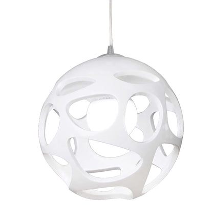 Mantra M5145 Organica Linear Pendant 3 Light E27 Line, Gloss White/Polished Chrome