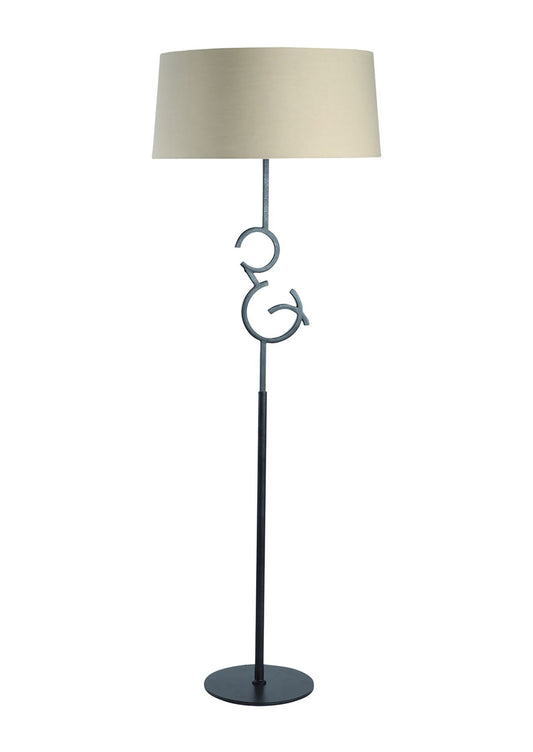 Mantra M5219 Argi Floor Lamp 4 Light E27 with Taupe Shade Brown Oxide