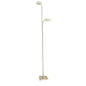Diyas Udine Floor Lamp with In-Line Dimmer 2 Light G9 Satin Chrome/Frosted Glass, NOT LED/CFL Compatible