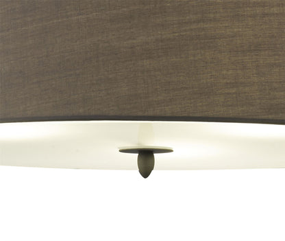 Mantra M3684 Lua Pendant 3 Light E27, Ash Grey with Ash Grey Shade