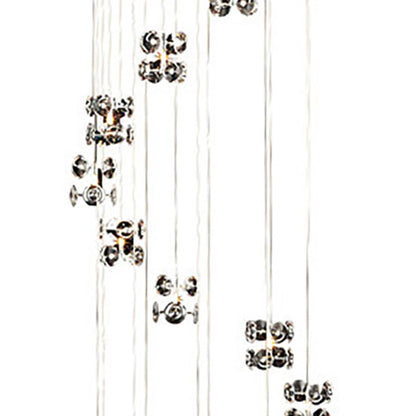 Diyas Nico 55cm  20 Light G4 Polished Chrome/Crystal Ceiling Pendant Light Fitting