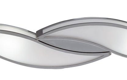 Mantra M0671 Sintesys Wall Light E27 2 Light E27 Large, Polished Chrome/White Acrylic