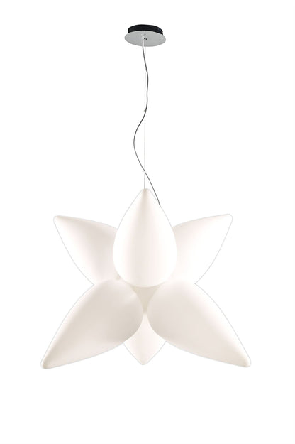 Mantra M1492 Palma Pendant 6 Light E27 Outdoor IP44, Matt White/Opal White