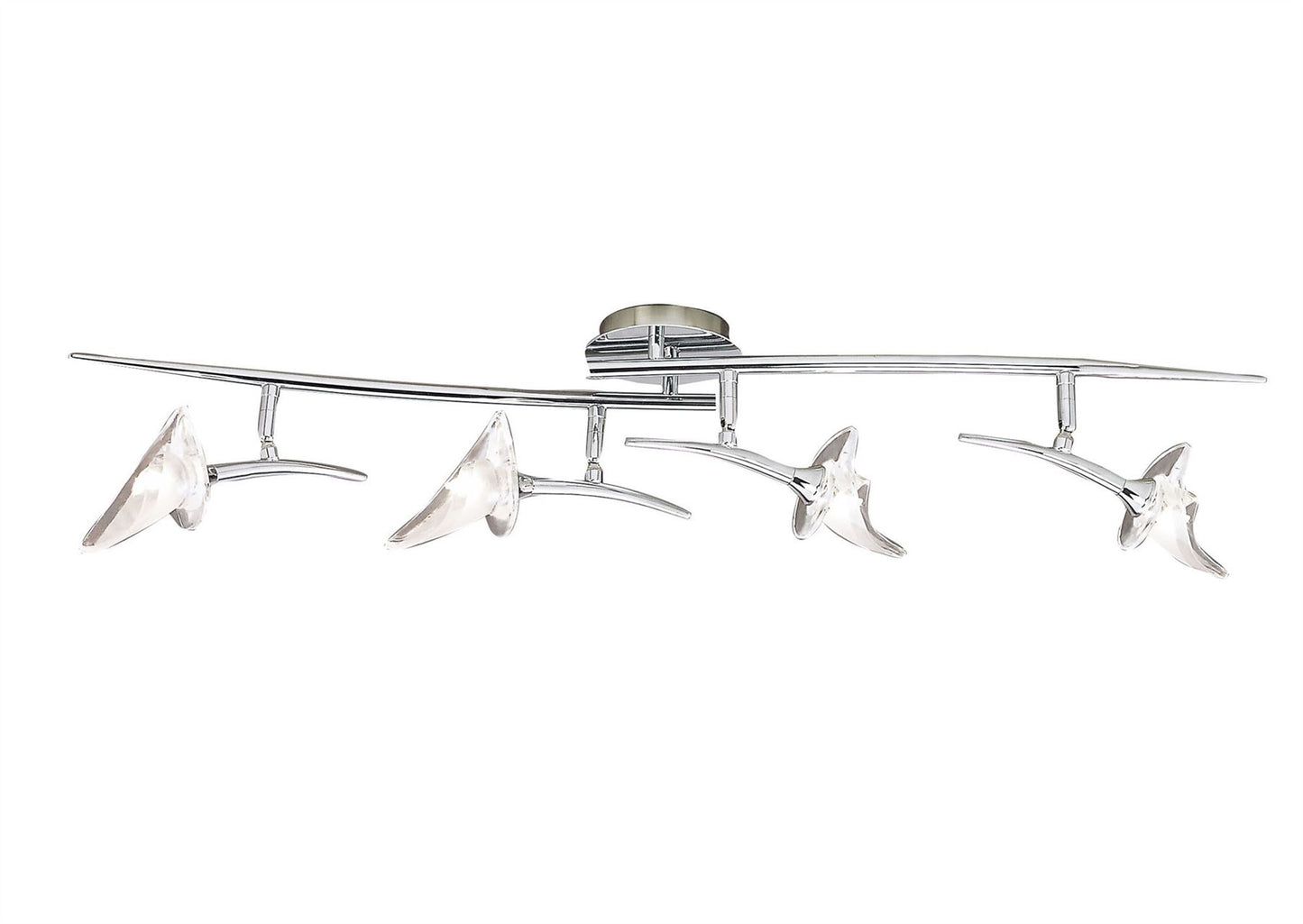 Mantra Flavia Linear Spot Light 4 Light G9 with Adjustable Heads, Polished Chrome