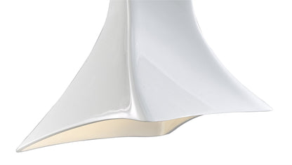 Mantra M5070 Twist Pendant 1 Light E27, Gloss White/Polished Chrome