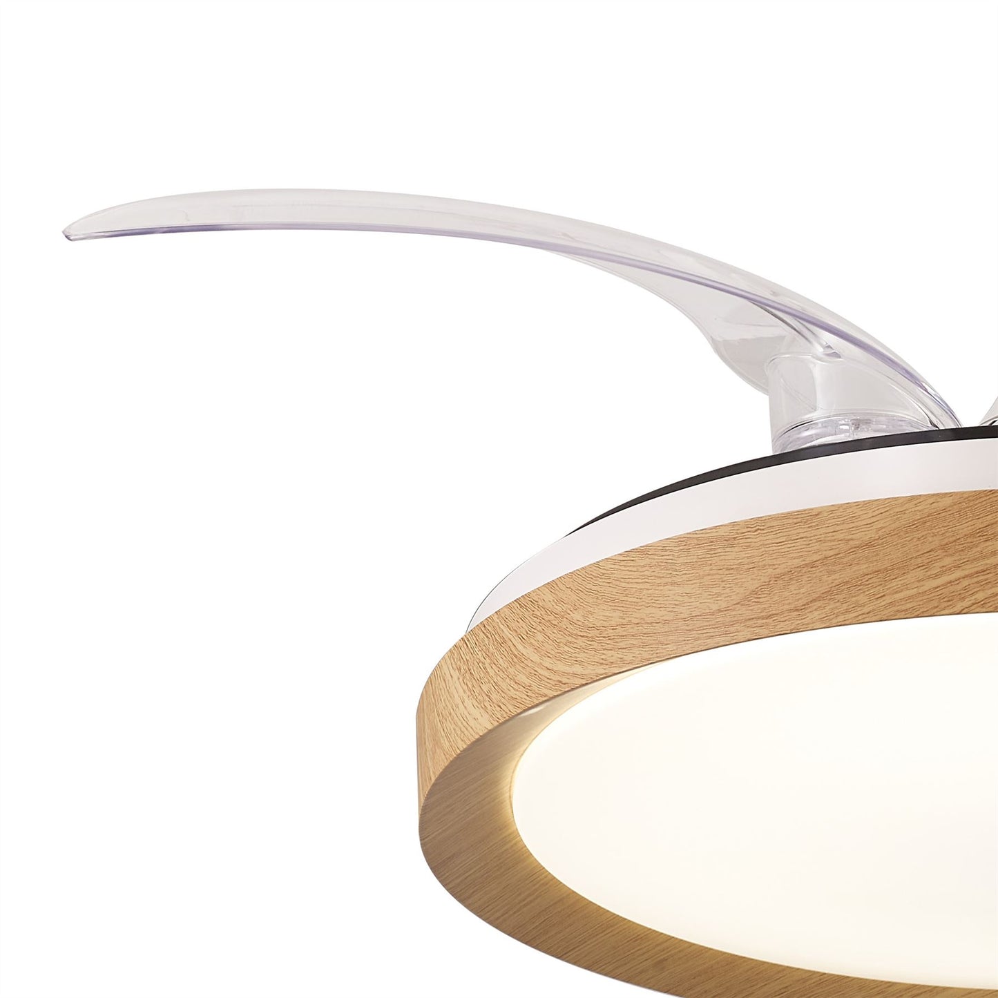Mistral Mini 45cm 40W LED Dimmable Ceiling Light With Built-In 28W DC Fan, 2700-5000K Remote Control, 2500lm, Wood, 5yrs Warranty