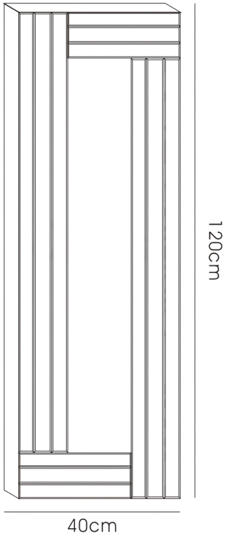 Diyas Home Armonie 120cm x 40cm Triple Strip Detailed Mirror (Can Only Be Shipped On A Pallet, Additional Charges May Apply.) Mirrors