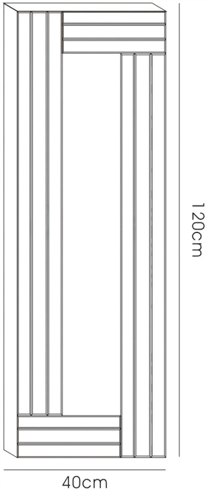 Diyas Home Armonie 120cm x 40cm Triple Strip Detailed Mirror (Can Only Be Shipped On A Pallet, Additional Charges May Apply.) Mirrors
