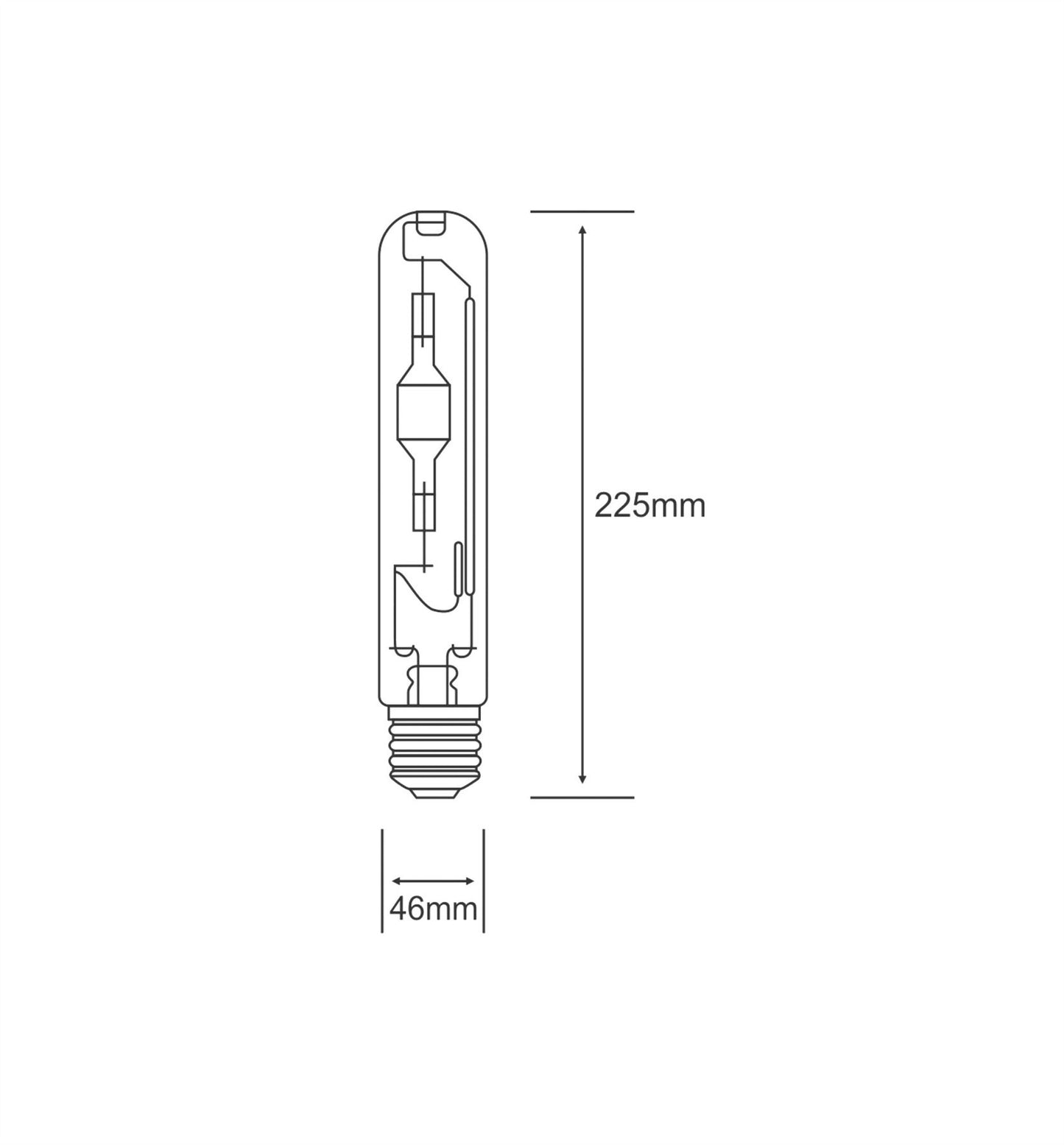 Luxram Metal Halide Tubular Clear E40 250W 5200K HID Metal