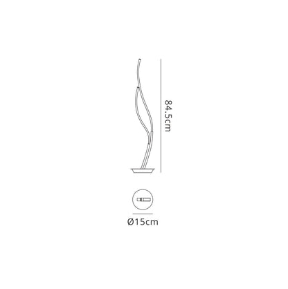 Mantra M6110 Corinto Table Lamp 84cm, 12W LED, 3000k, 960lm, Silver Chrome, Touch Dimmer, 3yrs Warranty