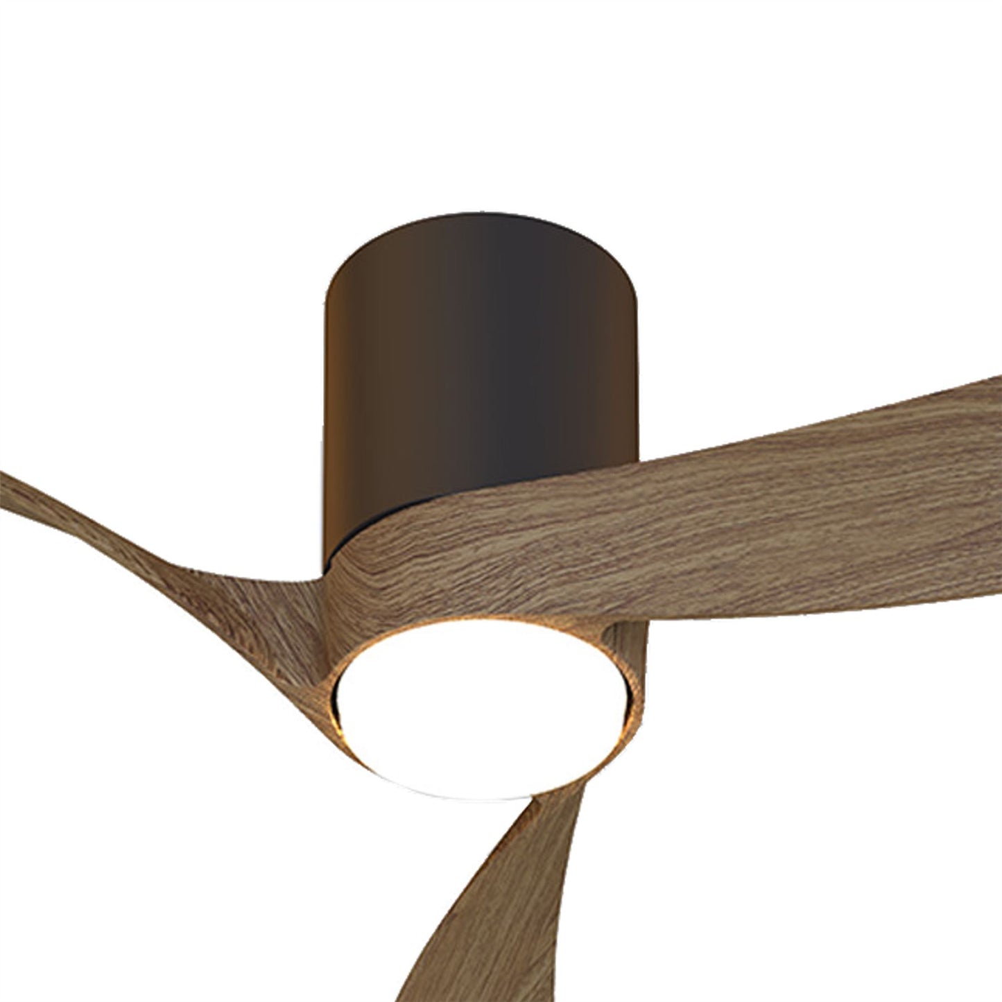 Nemo II M 1.2m 19W LED Dimmable Ceiling Light With Built-In 32W DC Fan, 3000-5000K Remote Control, 3800lm, Walnut/Black, 5yrs Warranty