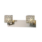 Diyas Elsa Wall Light 2 Light G9 Satin Nickel/Crystal
