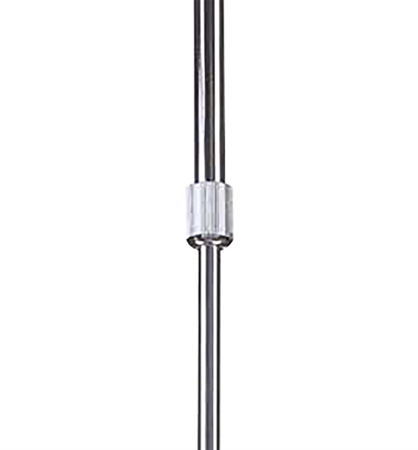 Mantra Fusion Juno 58cm Telescopic Convertible To Semi Flush 3 Light 15W LED 3000K, 1350lm, Satin Aluminium/Frosted Acrylic/Polished Chrome, 3yrs Warranty
