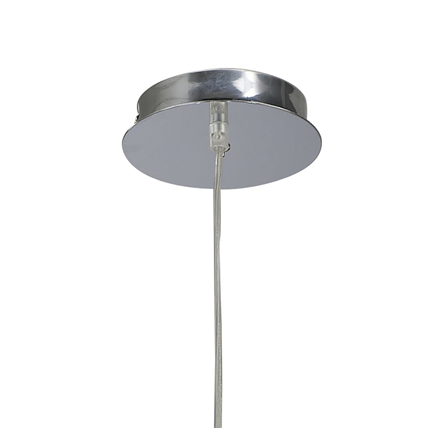 Mantra M1644 Mara Pendant 4 Light E27 Round, Polished Chrome with Ivory White Shade