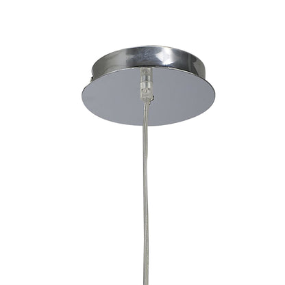 Mantra M1644 Mara Pendant 4 Light E27 Round, Polished Chrome with Ivory White Shade
