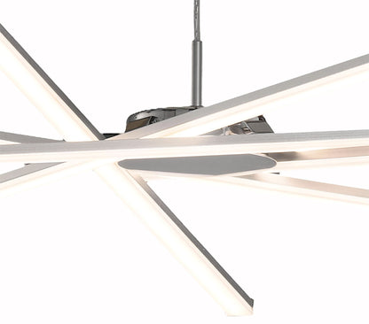 Mantra M5915 Star LED Pendant 69cm Round 42W 3000K, 3700lm, Silver/Frosted Acrylic/Polished Chrome, 3yrs Warranty