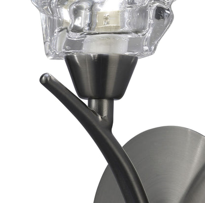 Mantra Iku Wall Light Switched 1 Light G9, Satin Nickel