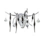 Diyas Cygnet Wall Light 3 Light G4 Polished Chrome/Black Glass/Crystal, NOT LED/CFL Compatible