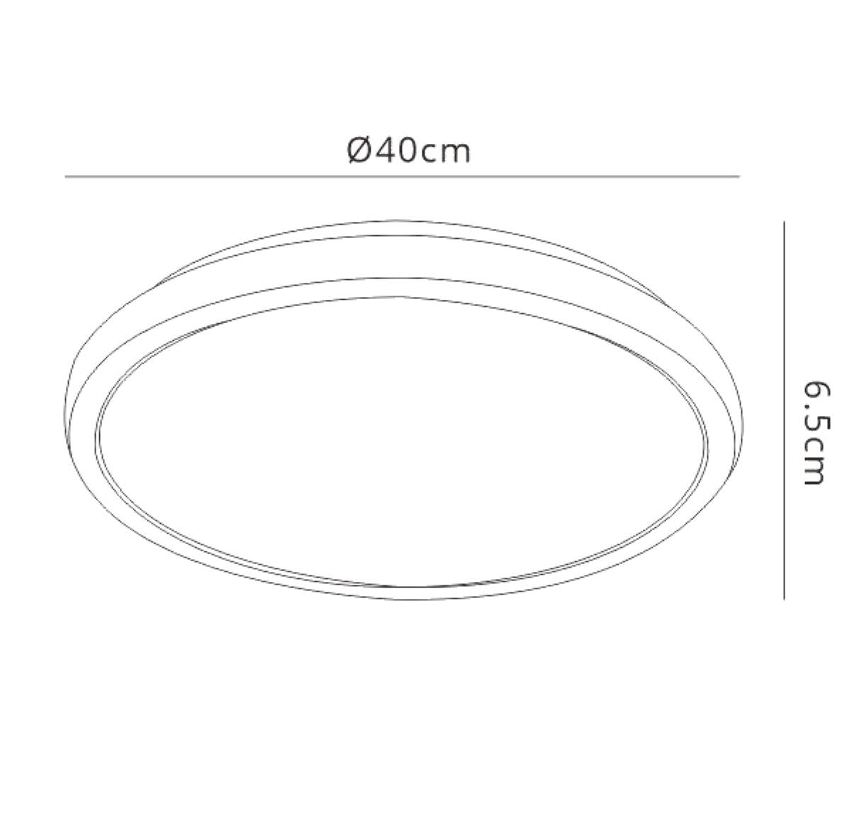 Mantra Fusion Naxos 40cm Ceiling 24W LED with Remote Control 3000K-6000K, 1550lm, White/Clear Acrylic, 3yrs Warranty Ceiling