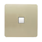 Trendi Switch 1 Gang RJ45 Cat 6 Modern Designer PC Ethernet Socket in Champagne Gold