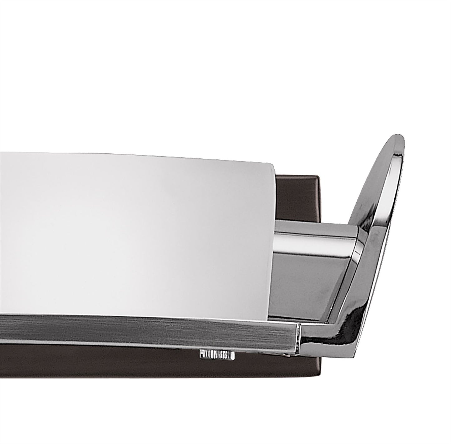 Mantra Zira Wall Light 2 Light G9, Polished Chrome/Frosted White Glass/Wenge