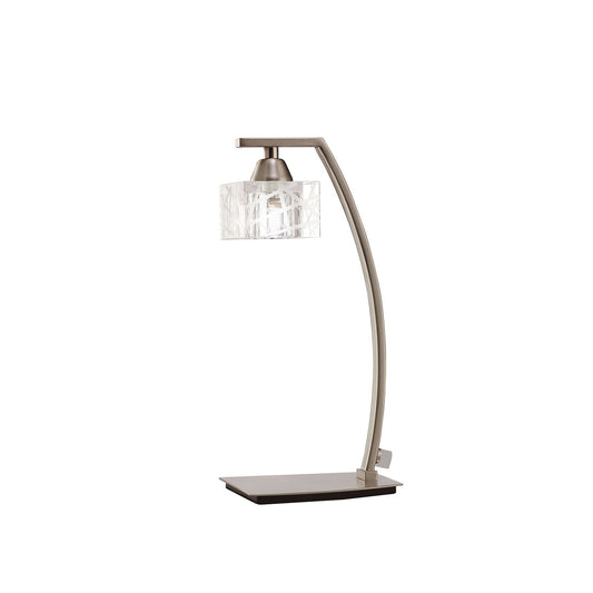 Mantra Zen Table Lamp 1 Light G9, Satin Nickel