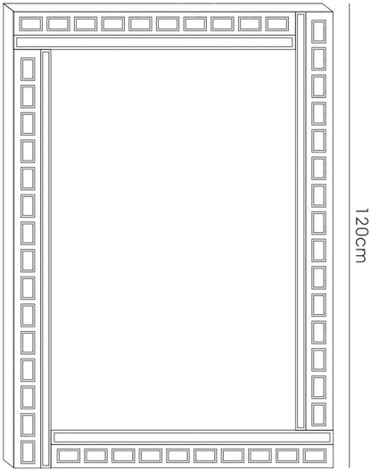 Diyas Home Nyah Detailed Mirror 120cm x 80cm Black Edged Rectangular Cut (Pallet Shipment Only, Additional Charges May Apply.) Item Weight: 16kg Mirrors