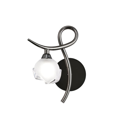 Mantra Fragma Wall Light Left Switched 1 Light G9, Black Chrome