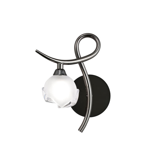 Mantra Fragma Wall Light Left Switched 1 Light G9, Black Chrome