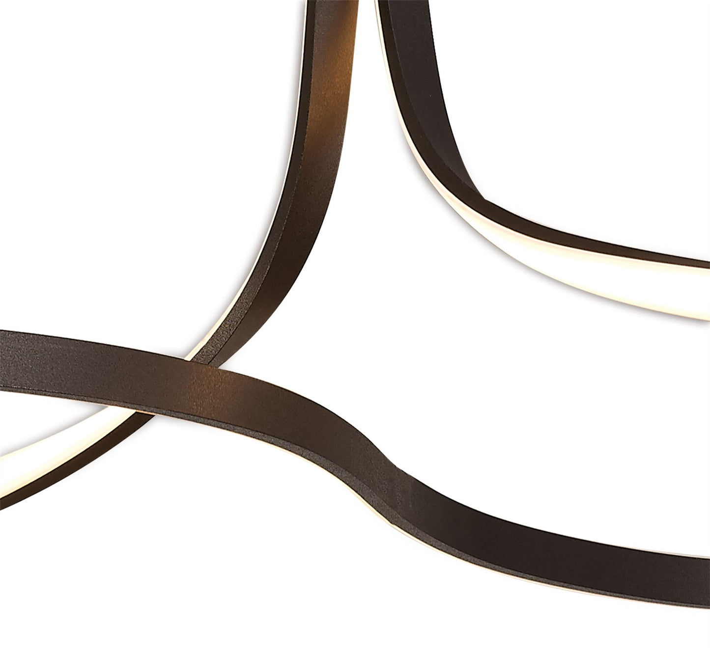 Mantra Nur XL M5806 Nur BR XL Rectangular Semi Ceiling 50W LED 2800K, 3900lm, Frosted Acrylic/Brown Oxide, 3yrs Warranty - M5806 Ceiling