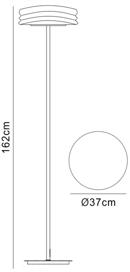 Mantra M3628 Mediterraneo Floor Lamp 2 Light E27, Polished Chrome/Frosted White Glass