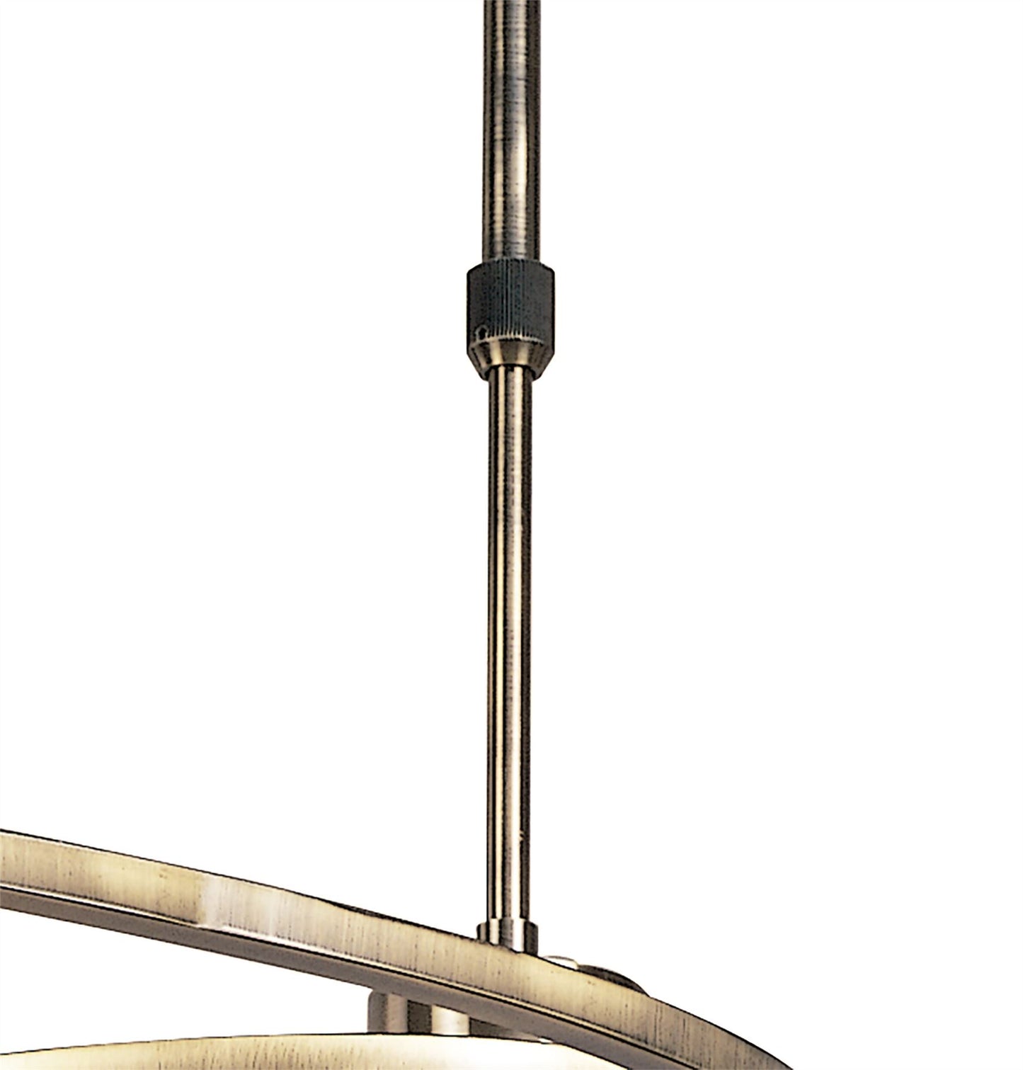Mantra Rosa 64cm Del Desierto Telescopic Pendant Convertible To Semi Flush 6 Light G9, Antique Brass