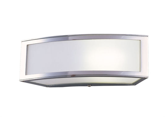 Mantra M0393 Duna E27 Wall Light 1 Light E27, Polished Chrome/White Acrylic