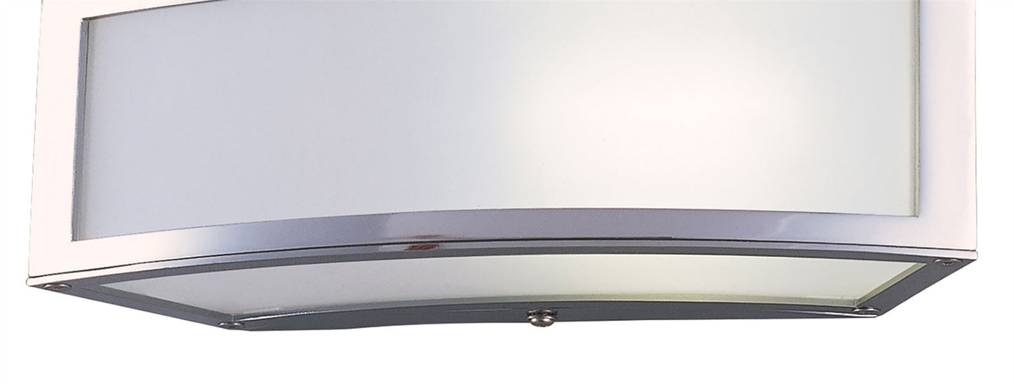 Mantra M0393 Duna E27 Wall Light 1 Light E27, Polished Chrome/White Acrylic