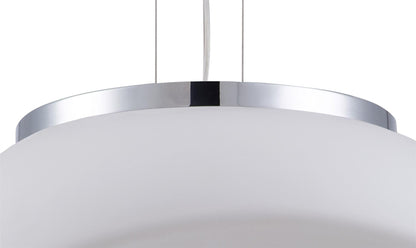 Mantra M4892 Opal Pendant 3 Light E27, Polished Chrome/Frosted White Glass