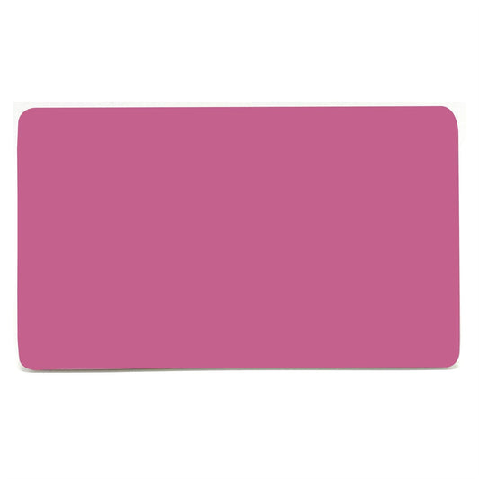 Trendi 2 Gang Artistic Modern Glossy Tactile Double Blanking Plate Pink