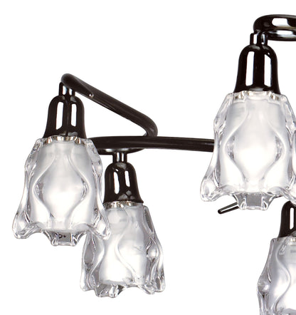 Mantra Amel 75cm Telescopic 8 Light L1/SGU10, Black Chrome, CFL Lamps INCLUDED
