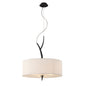 Mantra M1153 Eve Pendant 3 Light E27, Anthracite with White Round Shade