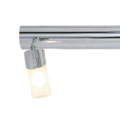 Diyas Kopus  2 Light G9 Polished Chrome, Frosted Glass Ceiling Light Fitting