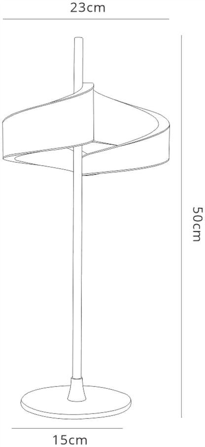 Mantra Tsunami 2 Light Table Lamp, 12W LED, 3000K, 900lm, Sand White, 3yrs Warranty
