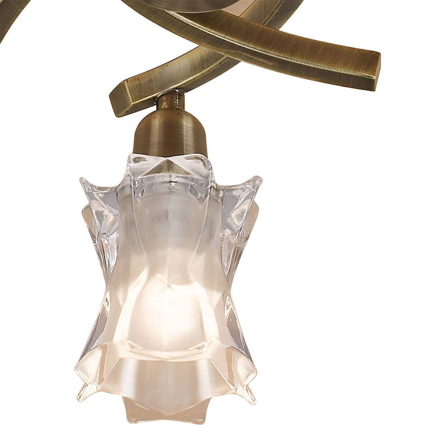 Mantra Alaska GU10 37cm Ceiling 3 Light L1/SGU10, Antique Brass, CFL Lamps INCLUDED