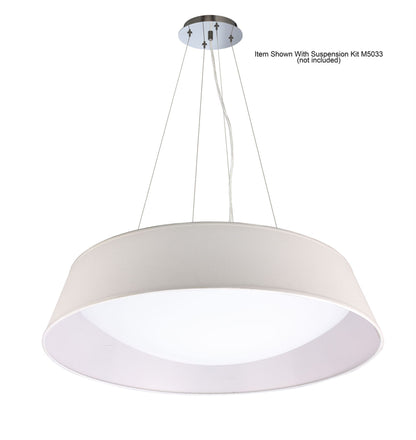 Mantra Nordica Plafones Nordica Flush Ceiling Light, 9 Light E27 Max 20W, 90cm, White Acrylic with Ivory White Shade, 2yrs Warranty