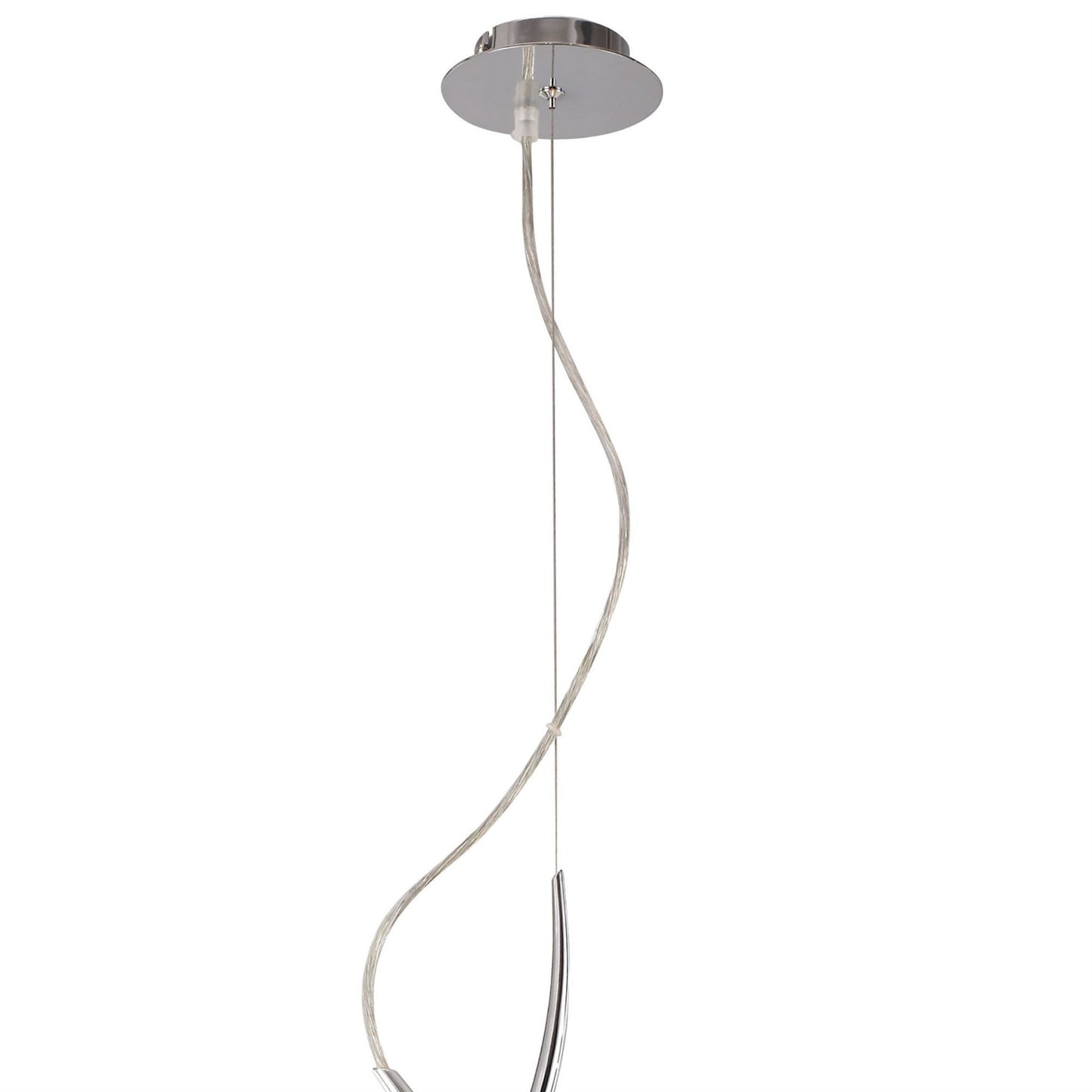 Mantra M1133 Eve Pendant 3 Light E27, Polished Chrome with White Round Shade