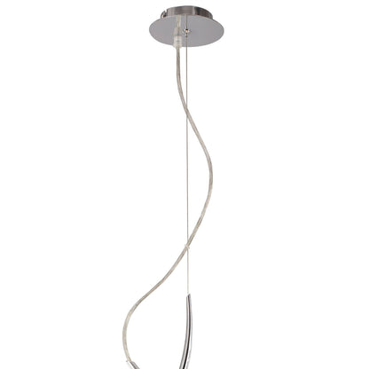 Mantra M1133 Eve Pendant 3 Light E27, Polished Chrome with White Round Shade