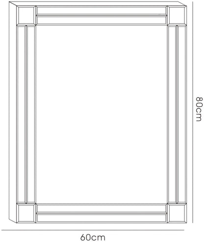Diyas Home Matteo 60cm x 80cm Duel Cut Detailed Mirror (Can Only Be Shipped On A Pallet, Additional Charges May Apply.) Mirrors