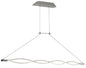 Mantra M5815 Sahara XL Linear Pendant 42W LED 3000K, 3400lm, Dimmable Silver, Frosted Acrylic, Polished Chrome, 3yrs Warranty