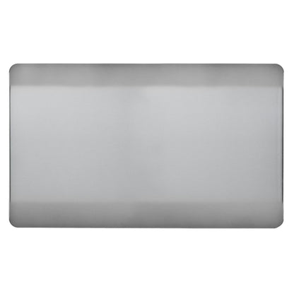 Trendi 2 Gang Artistic Modern Glossy Tactile Double Blanking Plate Stainless Steel